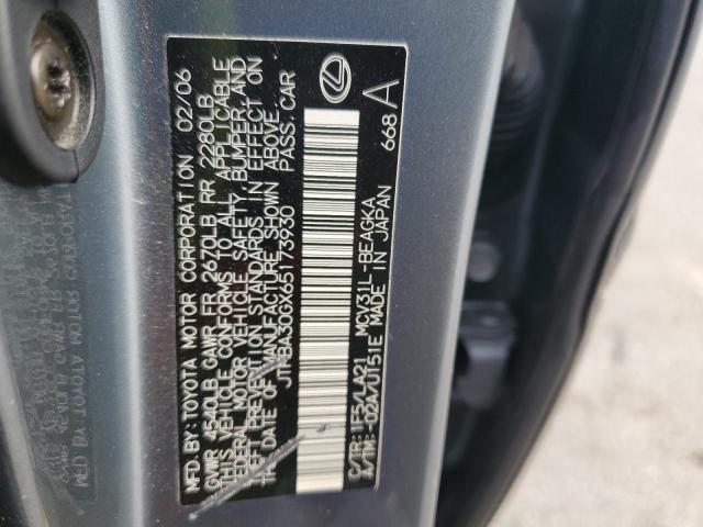 Photo 10 from auction – 2006 LEXUS ES 330 with VIN JTHBA30GX65173930
