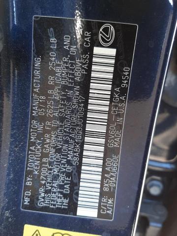 Photo 10 from auction – 2018 LEXUS ES 350 with VIN 58ABK1GG3JU109417