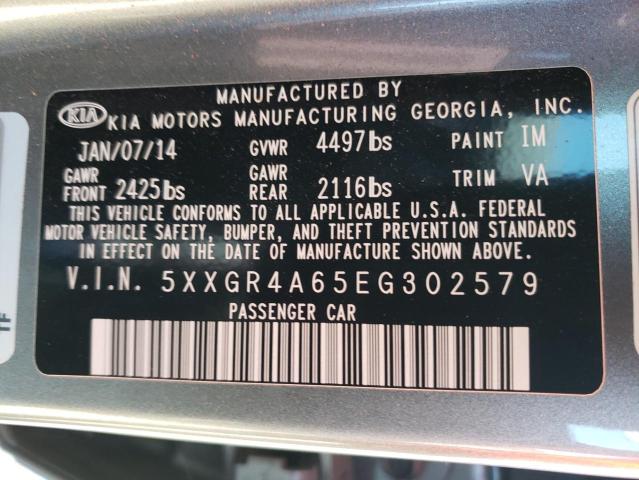 Zdjęcie 10 z aukcji – 2014 KIA OPTIMA SX z VIN 5XXGR4A65EG302579