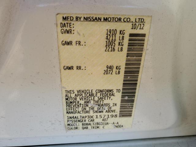 Photo 10 from auction – 2013 NISSAN ALTIMA 2.5 with VIN 1N4AL3AP3DC157198
