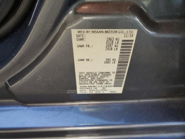 Photo 10 from auction – 2019 NISSAN ALTIMA S with VIN 1N4BL4BV4KC147400