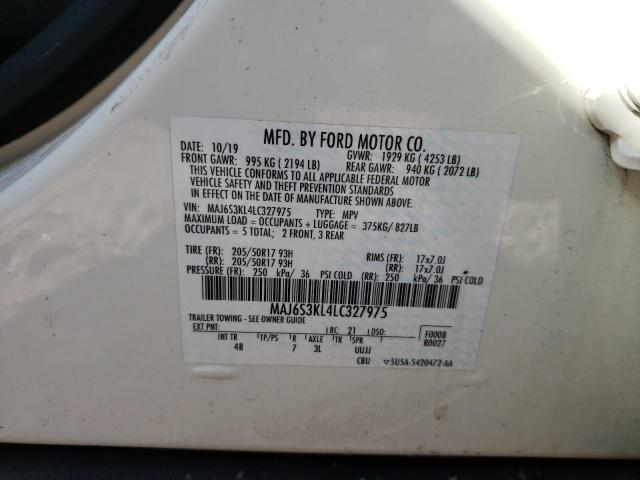 Photo 10 from auction – 2020 FORD ECOSPORT T with VIN MAJ6S3KL4LC327975