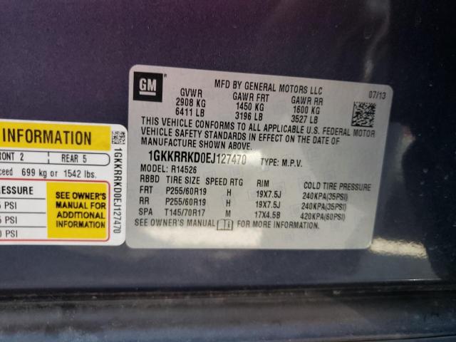 Photo 10 from auction – 2014 GMC ACADIA SLT with VIN 1GKKRRKD0EJ127470