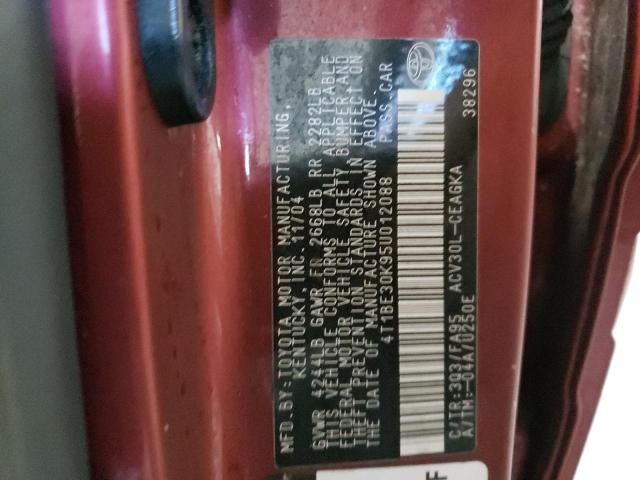 Photo 10 from auction – 2005 TOYOTA CAMRY LE with VIN 4T1BE30K95U012088