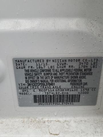 Photo 10 from auction – 2016 NISSAN VERSA NOTE with VIN 3N1CE2CP2GL370451