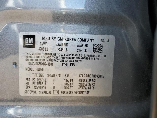 Photo 10 from auction – 2019 BUICK ENCORE PRE with VIN KL4CJASB5KB741681