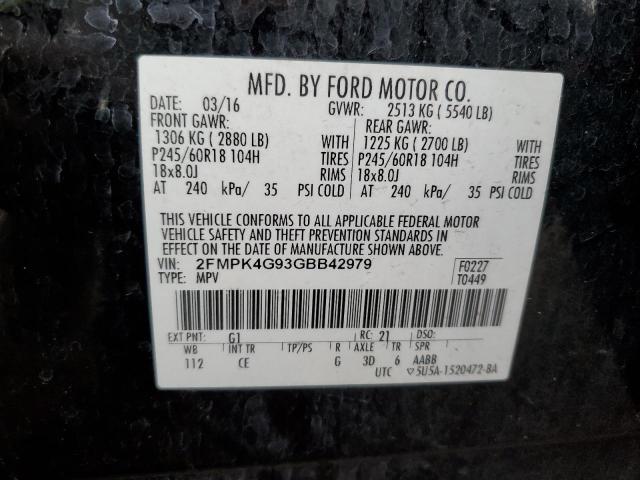 Фото 10 с аукциона – 2016 FORD EDGE SE с VIN 2FMPK4G93GBB42979