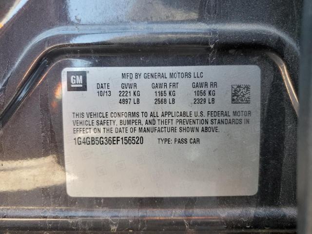 Photo 10 from auction – 2014 BUICK LACROSSE with VIN 1G4GB5G36EF156520