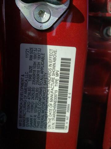 Photo 10 from auction – 2022 HONDA CR-V EX with VIN 7FARW2H56NE009719