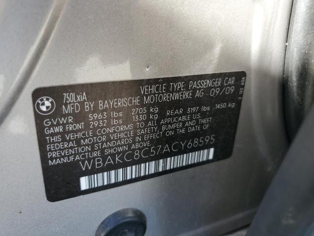 Photo 10 from auction – 2010 BMW 750 LI XDR with VIN WBAKC8C57ACY68595
