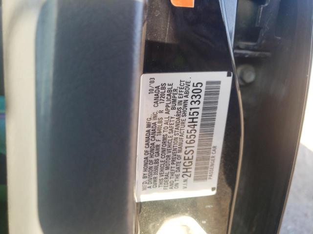 Photo 10 from auction – 2004 HONDA CIVIC LX with VIN 2HGES16554H513305