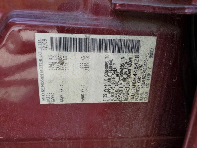 Photo 10 from auction – 2010 NISSAN ALTIMA BAS with VIN 1N4AL2AP0AN448428