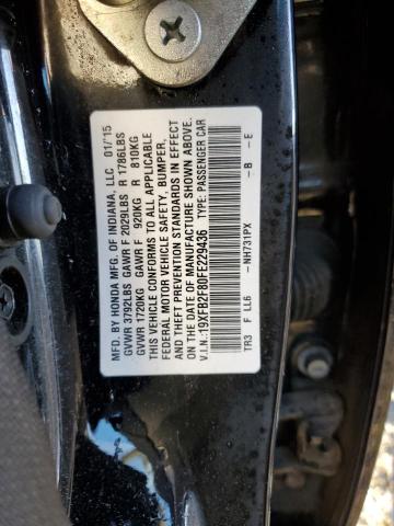 Photo 10 from auction – 2015 HONDA CIVIC EX with VIN 19XFB2F80FE229436