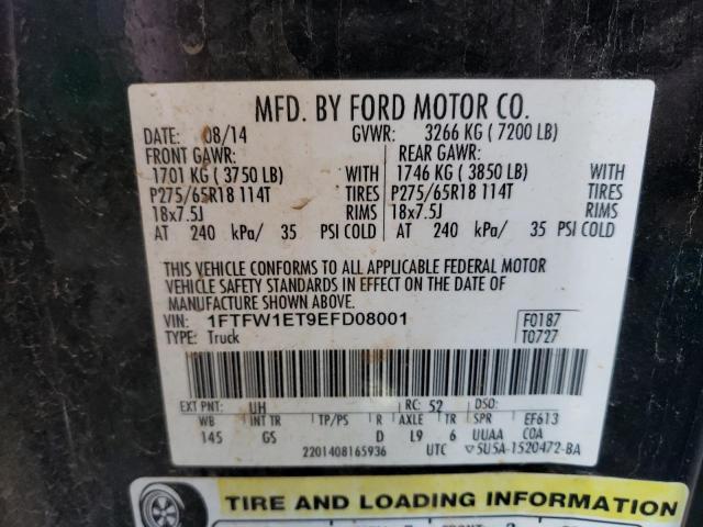 Photo 10 from auction – 2014 FORD F150 SUPER with VIN 1FTFW1ET9EFD08001