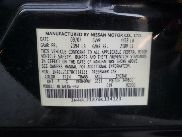 Photo 10 from auction – 2008 NISSAN ALTIMA 3.5 with VIN 1N4BL21E78C134123