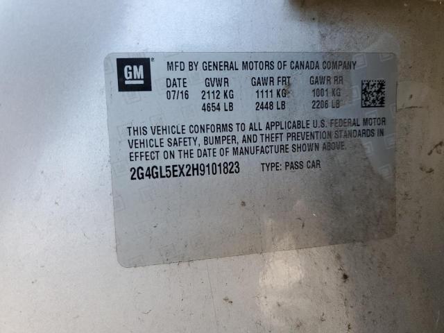 Photo 10 from auction – 2017 BUICK REGAL SPOR with VIN 2G4GL5EX2H9101823