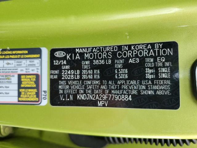 Photo 10 from auction – 2015 KIA SOUL with VIN KNDJN2A29F7790884