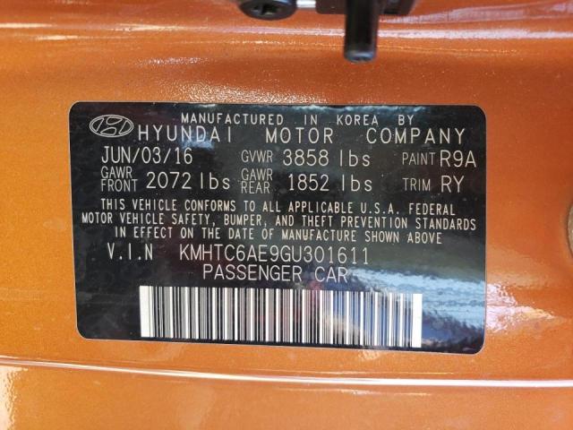 Photo 10 from auction – 2016 HYUNDAI VELOSTER T with VIN KMHTC6AE9GU301611