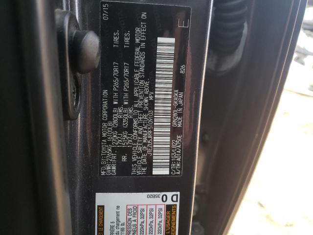 Photo 10 from auction – 2015 TOYOTA 4RUNNER SR with VIN JTEZU5JR9F5109103