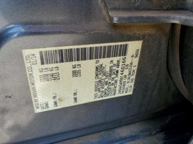 Photo 10 from auction – 2014 NISSAN MAXIMA S with VIN 1N4AA5AP0EC460166
