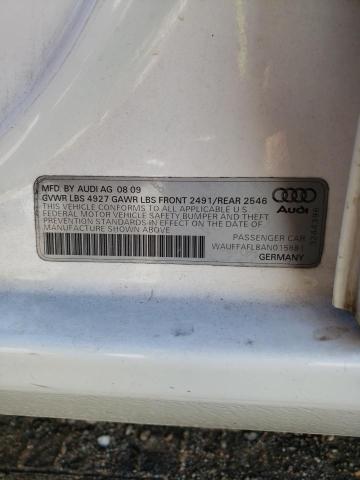 Photo 10 from auction – 2010 AUDI A4 PREMIUM with VIN WAUFFAFL8AN015881