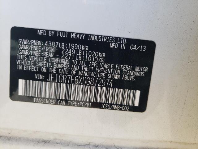 Photo 10 from auction – 2013 SUBARU IMPREZA WR with VIN JF1GR7E6XDG872974