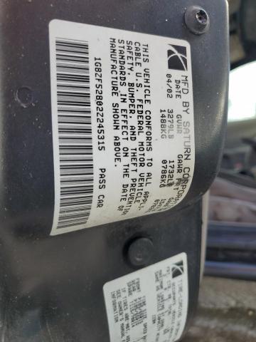 Photo 10 from auction – 2002 SATURN SL with VIN 1G8ZF52802Z245315