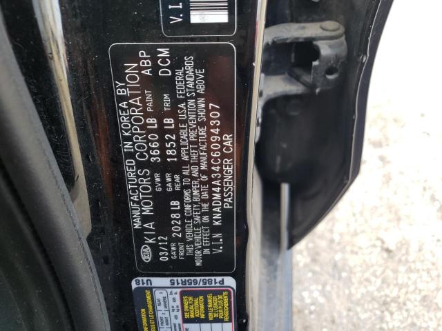 Photo 10 from auction – 2012 KIA RIO LX with VIN KNADM4A34C6094307