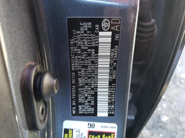 Photo 10 from auction – 2017 TOYOTA COROLLA L with VIN 2T1BURHE9HC843553