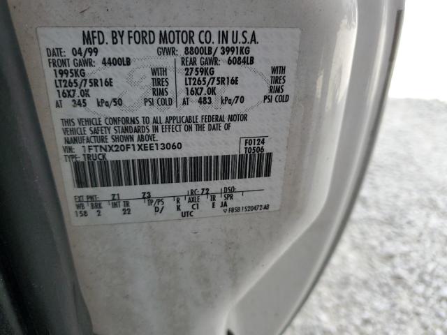 Photo 10 from auction – 1999 FORD F250 SUPER with VIN 1FTNX20F1XEE13060