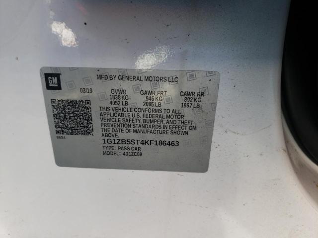 Photo 10 from auction – 2019 CHEVROLET MALIBU LS with VIN 1G1ZB5ST4KF186463