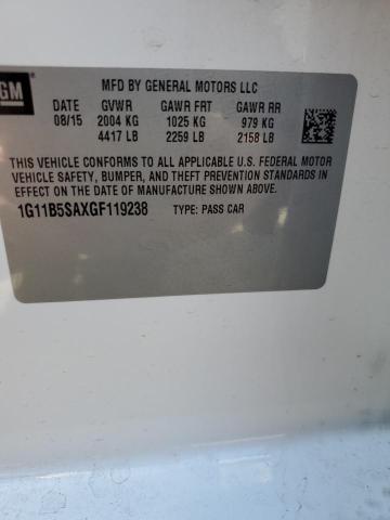 Photo 10 from auction – 2016 CHEVROLET MALIBU LIM with VIN 1G11B5SAXGF119238