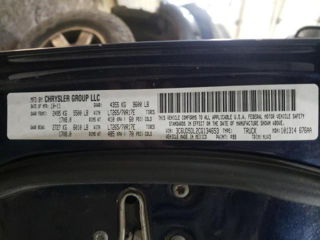 Photo 10 from auction – 2012 DODGE RAM 2500 S with VIN 3C6UD5DL2CG134653