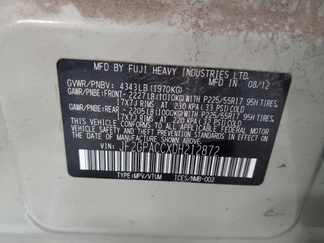 Photo 10 from auction – 2013 SUBARU XV CROSSTR with VIN JF2GPACCXDH212872