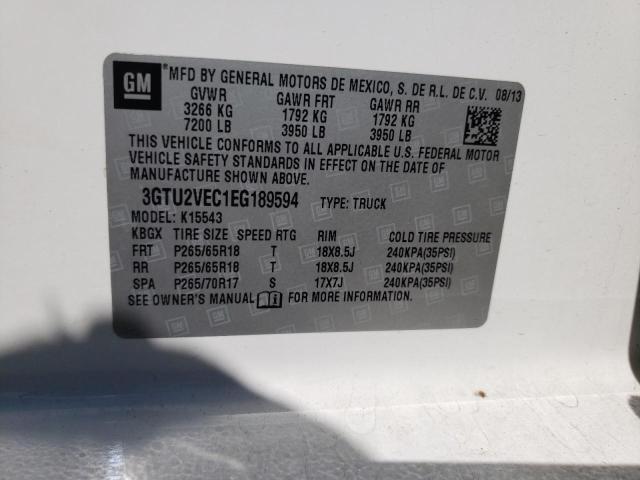 Photo 10 from auction – 2014 GMC SIERRA K15 with VIN 3GTU2VEC1EG189594