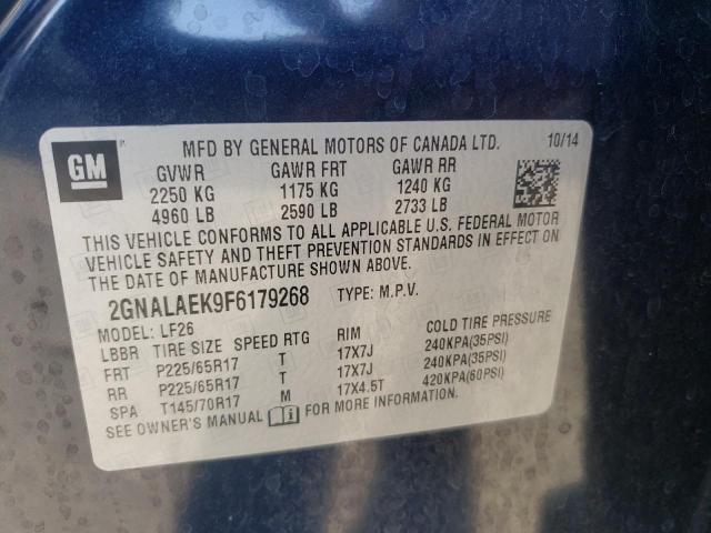 Photo 10 from auction – 2015 CHEVROLET EQUINOX LS with VIN 2GNALAEK9F6179268