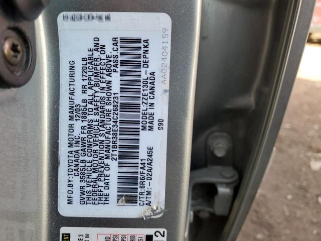 Photo 10 from auction – 2004 TOYOTA COROLLA CE with VIN 2T1BR38E34C268231