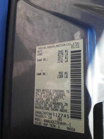 Photo 10 from auction – 2011 NISSAN ALTIMA BAS with VIN 1N4AL2AP2BN512745