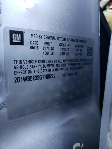 Photo 10 from auction – 2016 CHEVROLET IMPALA LIM with VIN 2G1WB5E33G1188279