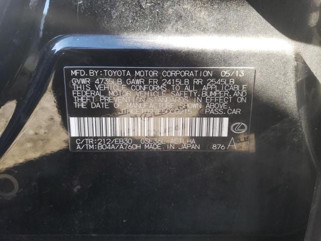 Photo 10 from auction – 2014 LEXUS IS 350 with VIN JTHCE1D27E5000215