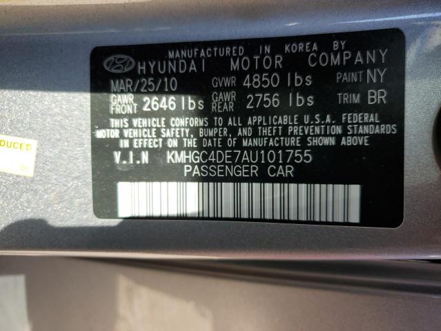 Photo 10 from auction – 2010 HYUNDAI GENESIS 3. with VIN KMHGC4DE7AU101755