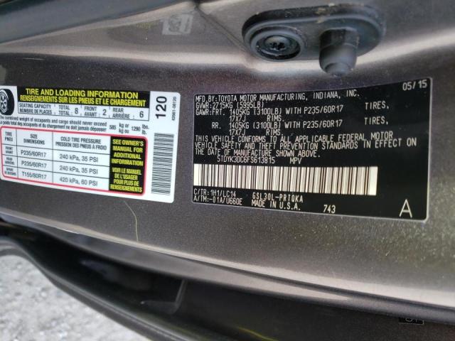 Photo 10 from auction – 2015 TOYOTA SIENNA XLE with VIN 5TDYK3DC6FS613815