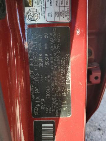 Photo 10 from auction – 2010 KIA FORTE EX with VIN KNAFU4A26A5865305
