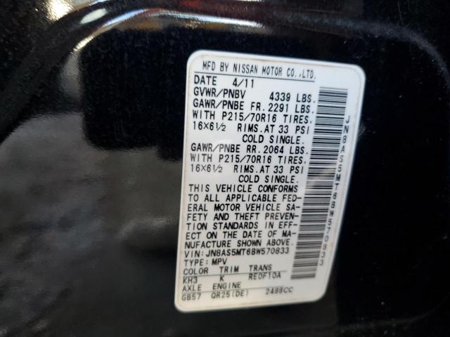 Photo 10 from auction – 2011 NISSAN ROGUE S with VIN JN8AS5MT6BW570833