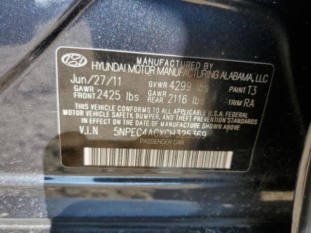 Photo 10 from auction – 2012 HYUNDAI SONATA SE with VIN 5NPEC4ACXCH325369