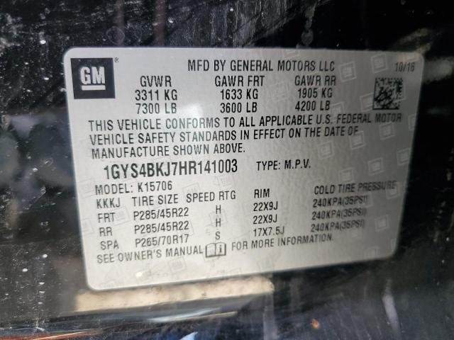 Photo 10 from auction – 2017 CADILLAC ESCALADE L with VIN 1GYS4BKJ7HR141003