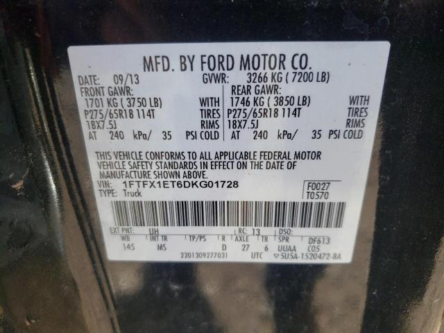 Photo 10 from auction – 2013 FORD F150 SUPER with VIN 1FTFX1ET6DKG01728