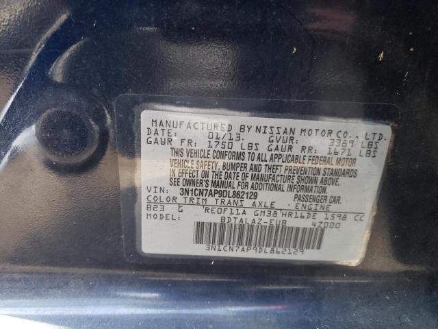 Photo 10 from auction – 2013 NISSAN VERSA S with VIN 3N1CN7AP9DL862129