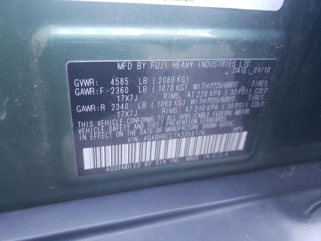 Снимка 10 от търг – 2010 SUBARU OUTBACK 2. с VIN 4S4BRBCC7A3355176