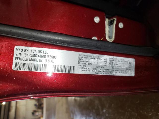 Photo 10 from auction – 2021 JEEP CHEROKEE L with VIN 1C4PJMDX8MD166503